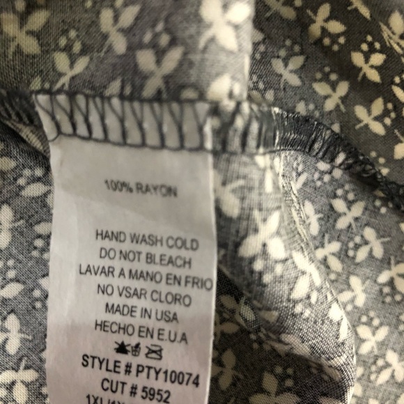 Ces Femme Boho Style Flowy Long Sleeve Plus Blouse - Picture 11 of 11